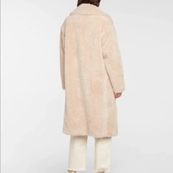 Yves Salomon Pink Teddy Coat